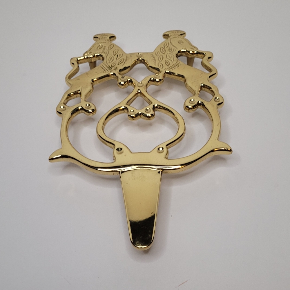 Vintage Brass Lions Trivet